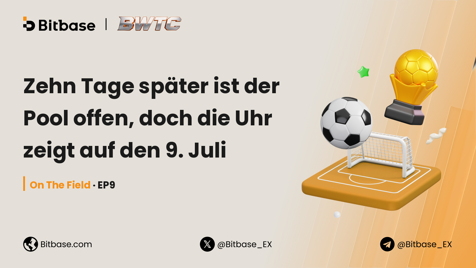 Zehn Tage später ist der Pool offen, doch die Uhr zeigt auf den 9. Juli